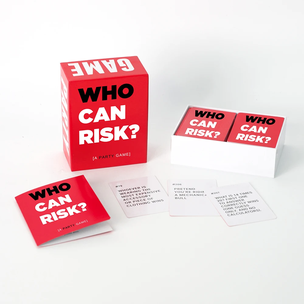 Manufacturer Personalized Game Card Custom Printing 54 Playing cards Black and Red Paper Card Games with 2 pieces box