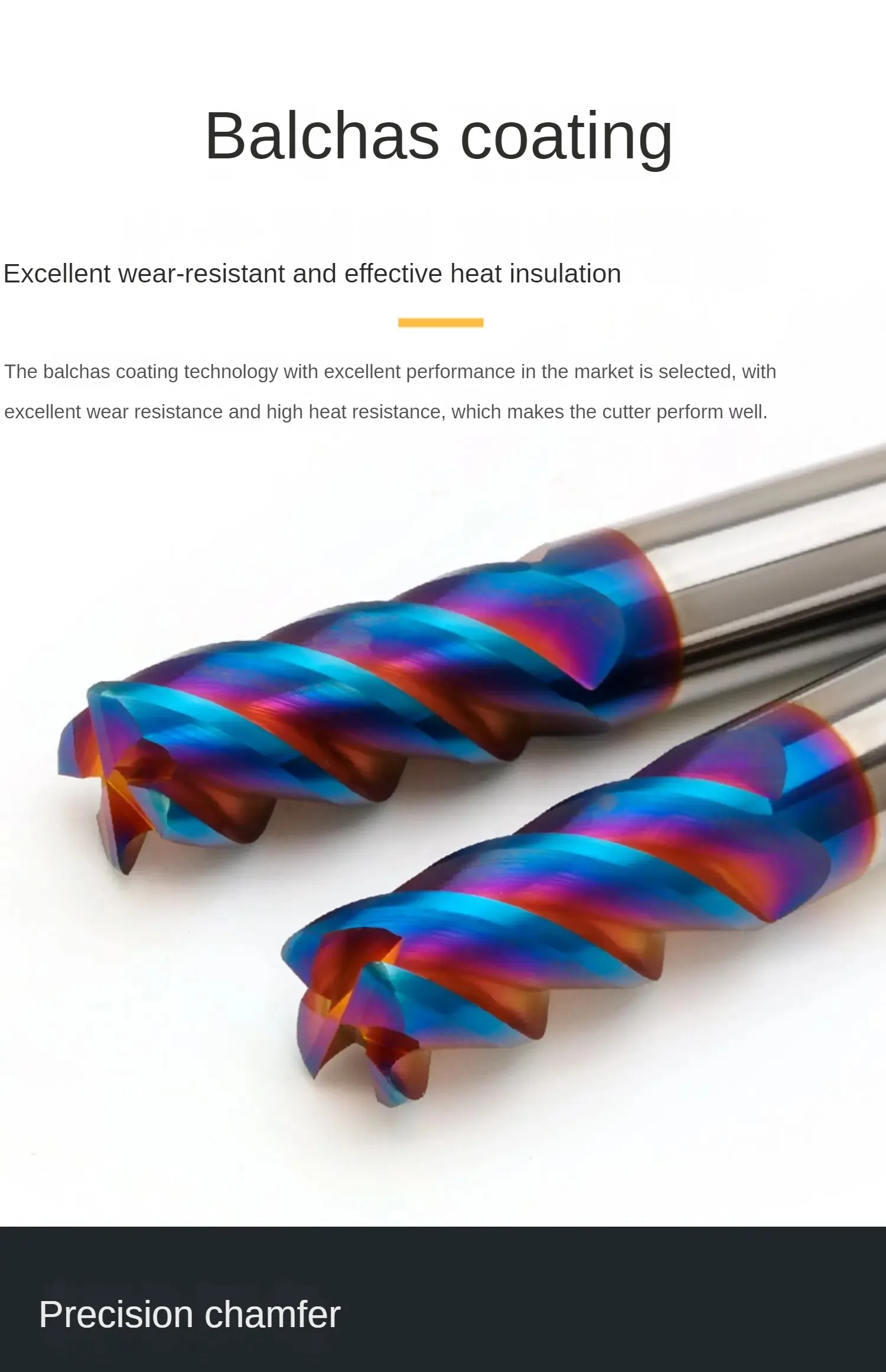 4F Endmills Color-Ring Blue Nano Coating Tungsten Steel Carbide Round Nose Milling Cutter For CNC Mechanical TGP-HRC60