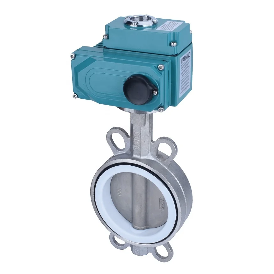 Wholesale Valvula de mariposa DN100 DN150 Stainless Steel Wafer Type Electric Actuator Butterfly Valve