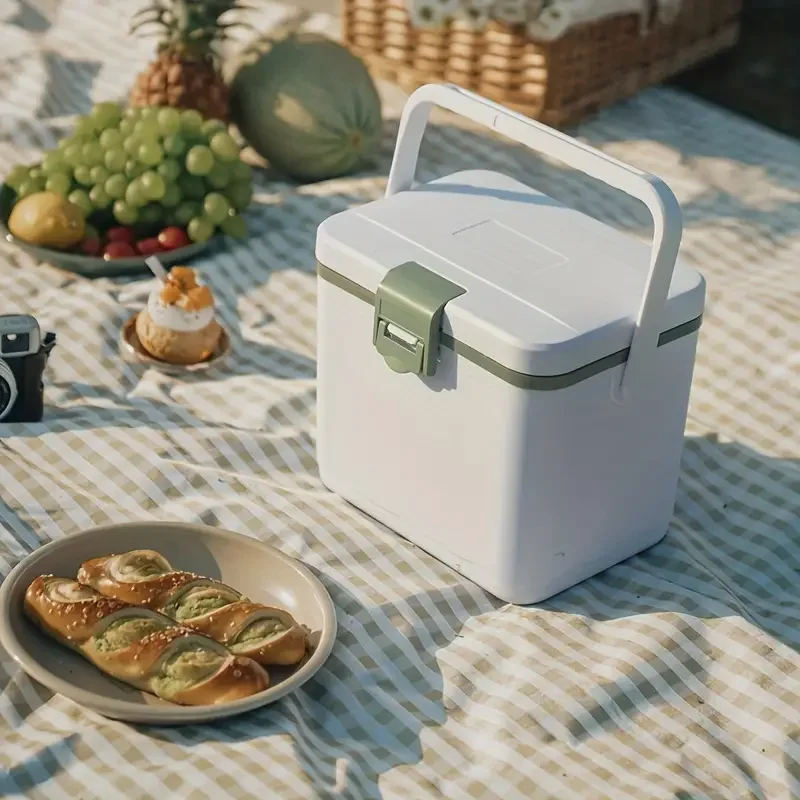 10L Small Plastic Ice Cooler PU Foam Insulated Cooler Box,Portable Refrigerator Cooling Box for outdoor picnic
