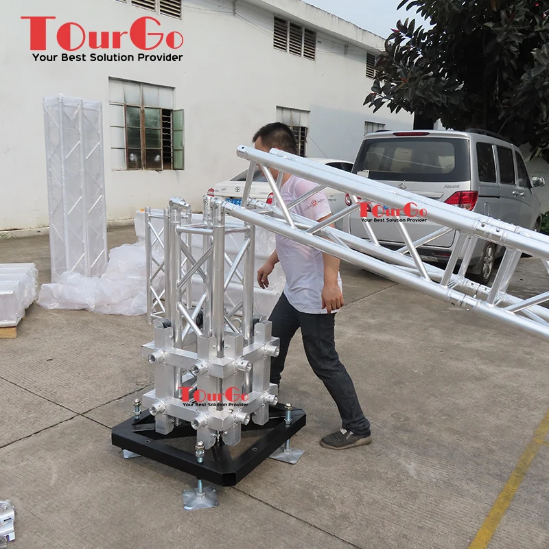 TourGo Aluminum Ground Support Truss System Lift Truss Tower for Stage