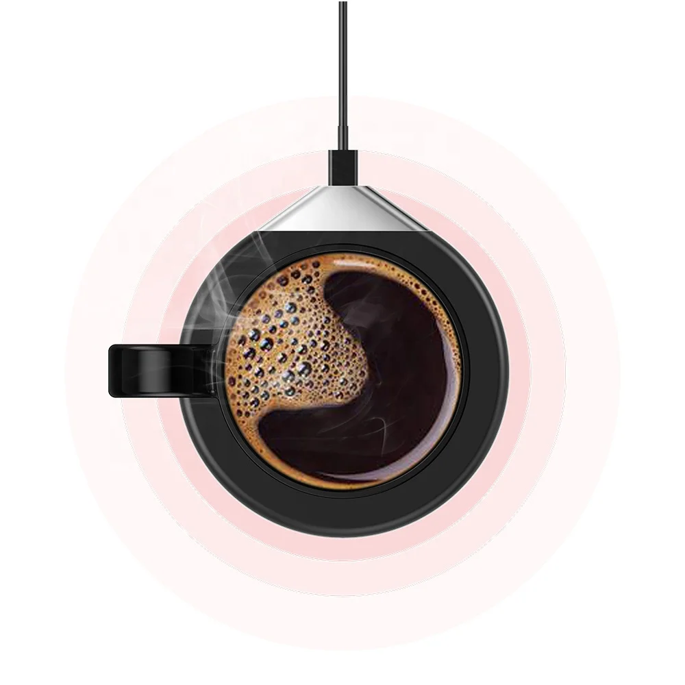 
Wireless Heating Warm Coffee Mug 18w Fast Charing USB Cup Heater Wireless Pad for Mobile Phone 