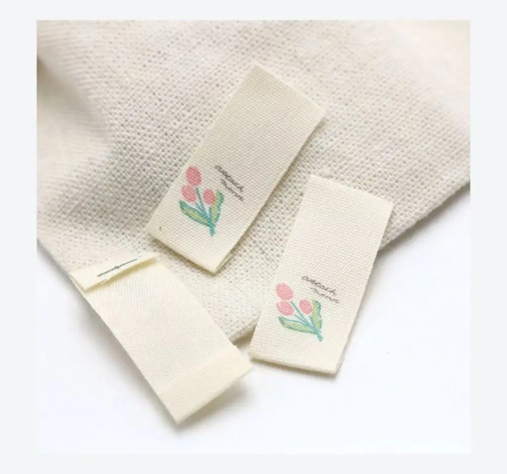 Customized LOGO Clothing Woven Labels Tag Hot Melt Adhesive Sticker Tags Iron on T-shirt Garment