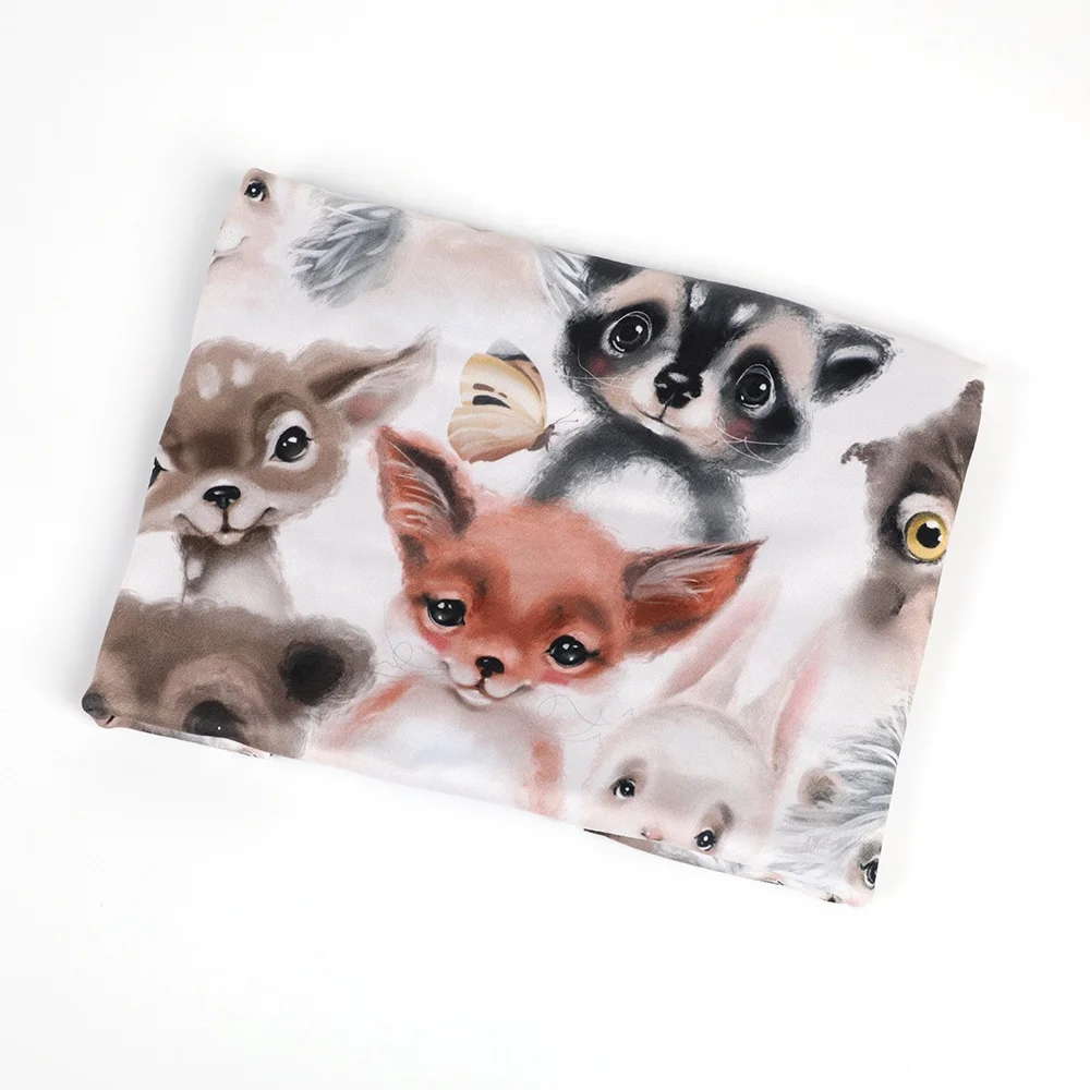 NO MOQ Custom Soft double brushed Polyester spandex printed dbp precut fabric for legging