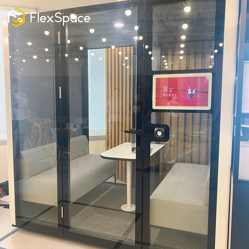 Flexspace 2024 новый офисный блок Лидер продаж большая офисная Кабина на 4 места для встреч звукоизолированный стенд шумоподавления распродажа