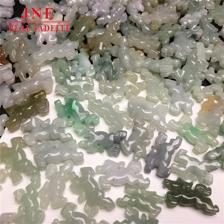 Myanmar Jade Parts Jade Parts Chinese Zodiac Horse Knitting Accessories Material SANCAI Jade Animal Small Pony Horse Accessories