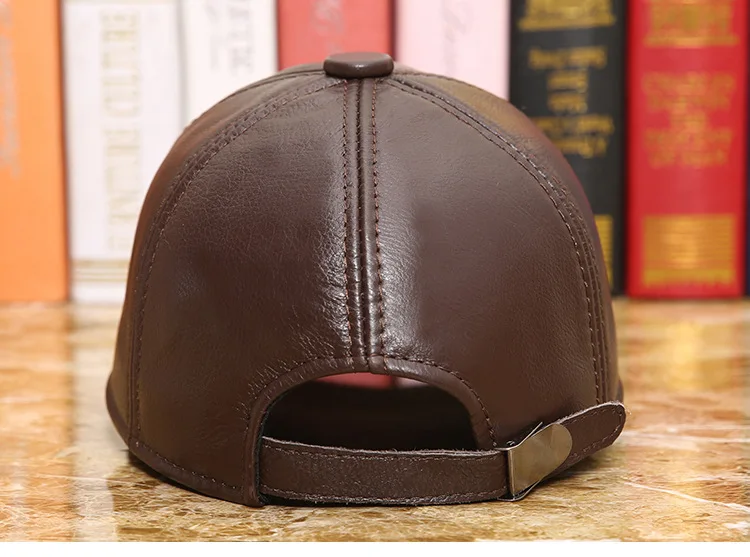 custom leather baseball cap