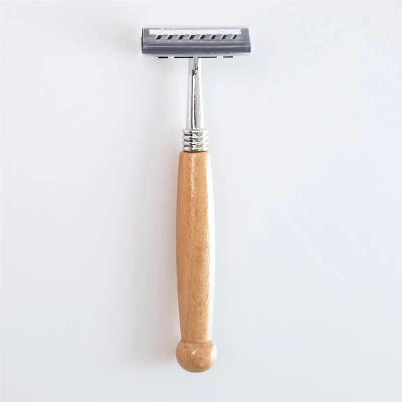 2023 High quality eco-friendly Mens Metal shaving bamboo wood handle Bamboo Disposable Safety Razor