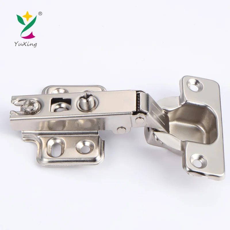 YUXING High Quality Iron Bisagras Para Muebles De Cocina Clip On Full Overlay Furniture Cabinet Hinge For Kitchen