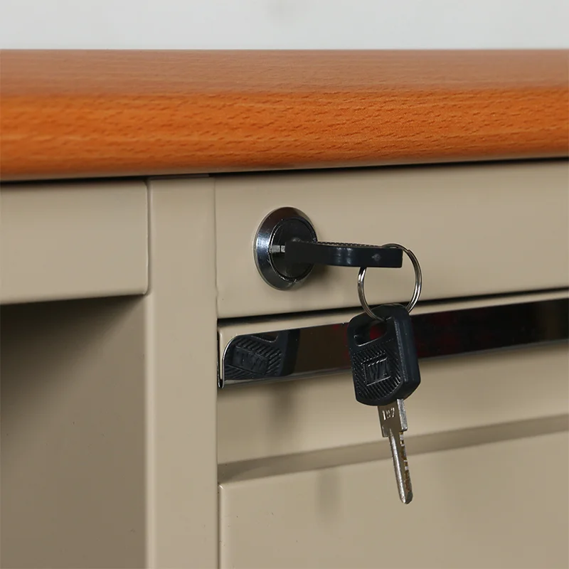 
Metal office table steel computer desks with locking drawers 