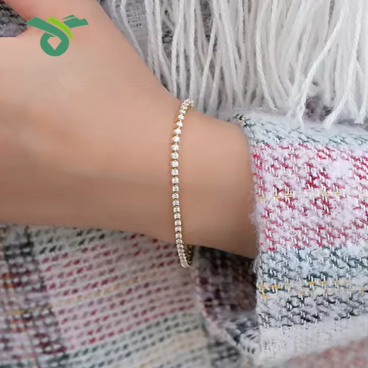 Authentic 18K Gold Diamond-Inspired Tennis Bracelet Laboratory-Grown Diamond new bracelet luxury charms