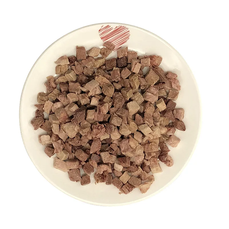 Manufacturer Direct Sales beef 500g freeze-dried fresh beef meat cube pet food dog treat