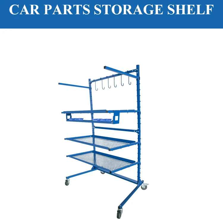 Top quality Auto Repair Workshop handling car metal parts cart shelf parts cart Tool Professional Body shop Trolley