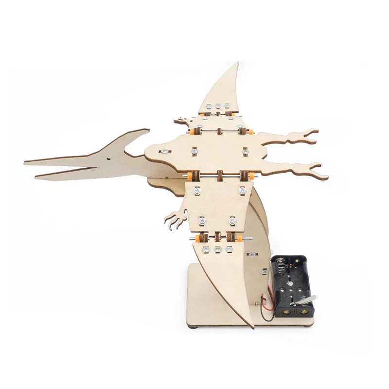 Robotic Dinosaur DIY Craft Wooden Puzzle Dinosaur Model Kit Educational Stem Toy Science Buildings 3D Wooden Puzzle for Kids