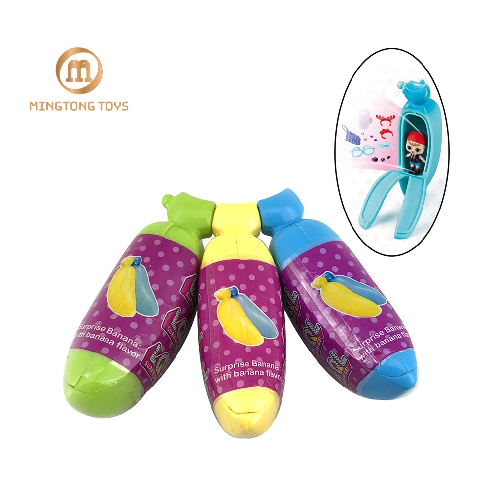New funny multiple gameplay banana parcel doll kids kinder surprise toys for girl