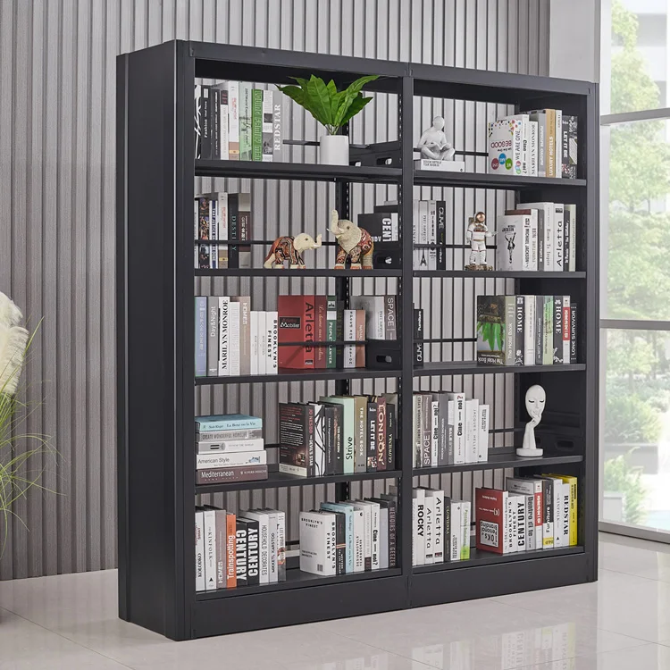 
Accepted Customized Metal Library Reading Room Bookshelf In Wooden Color 