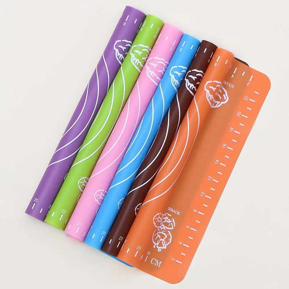 
26x29cm Silicone Baking Pastry Mat With Measurements For Rolling Pizza, Pies, Cookies and Sheets of Dough 