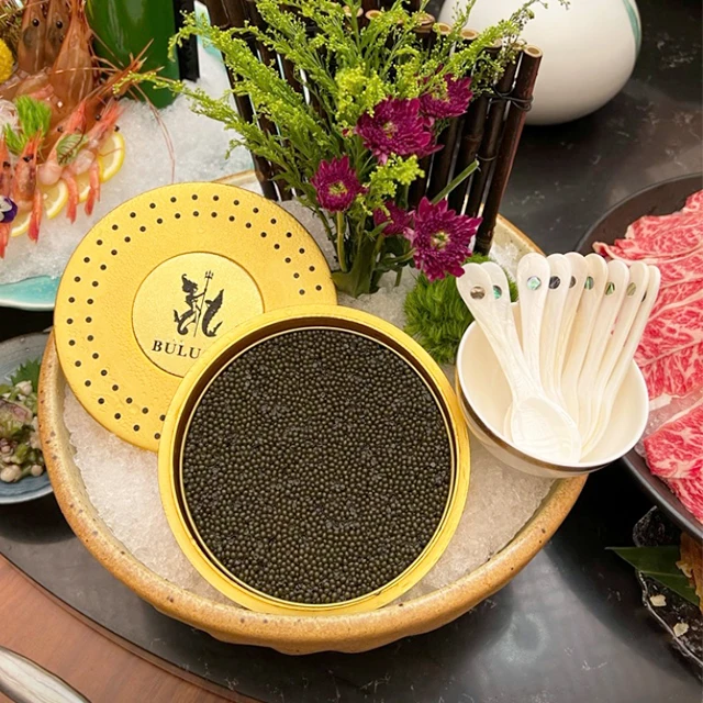 Икра осетровых рыб высокого уровня Калуга Черная икра Императорского качества