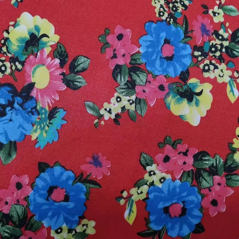 Shaoxing yuyuan digital printed material 75d High twist chiffon 100% polyester bangladesh dubai chiffon fabric wholesale