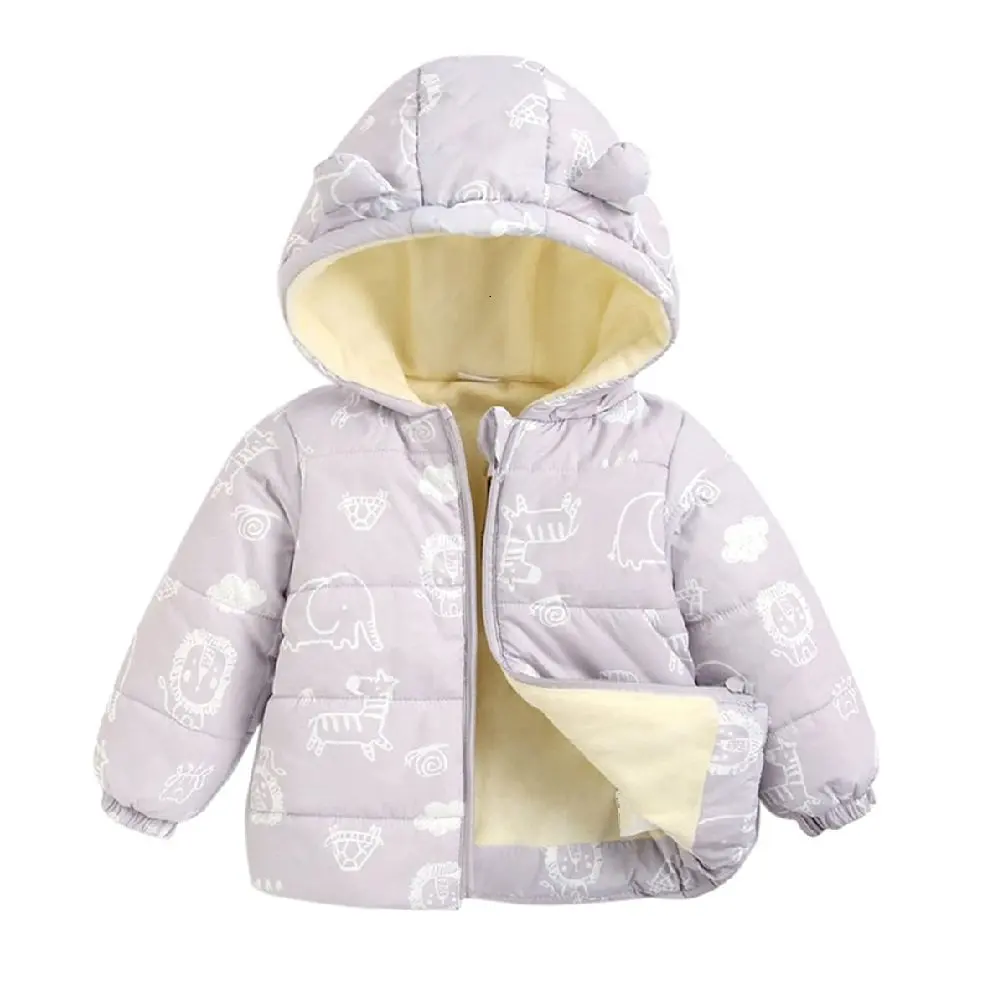 FREE SAMPLE Jacket Baby Girls Coat Boys Windproof Warm Winter Outerwear Toddler Cartoon Hooded Girls Coat Jacket Long Coats