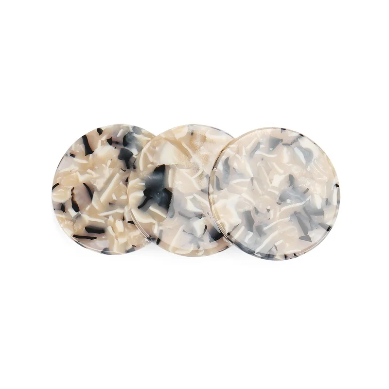 New Fashion Round Hair Barrette Interesting Three Circles Hair Clip French Acetate Hair Jewelry