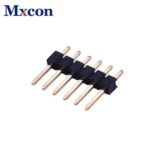 
gold plated 2.54mm dual row straight right angle pin header wholesale 