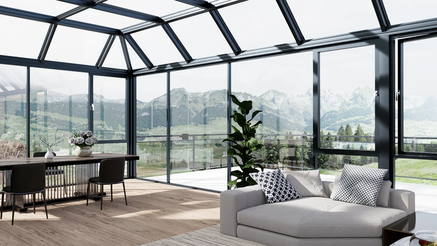 conservatory solarium portable retractable aluminum free standing sunrooms glass houses kit windows