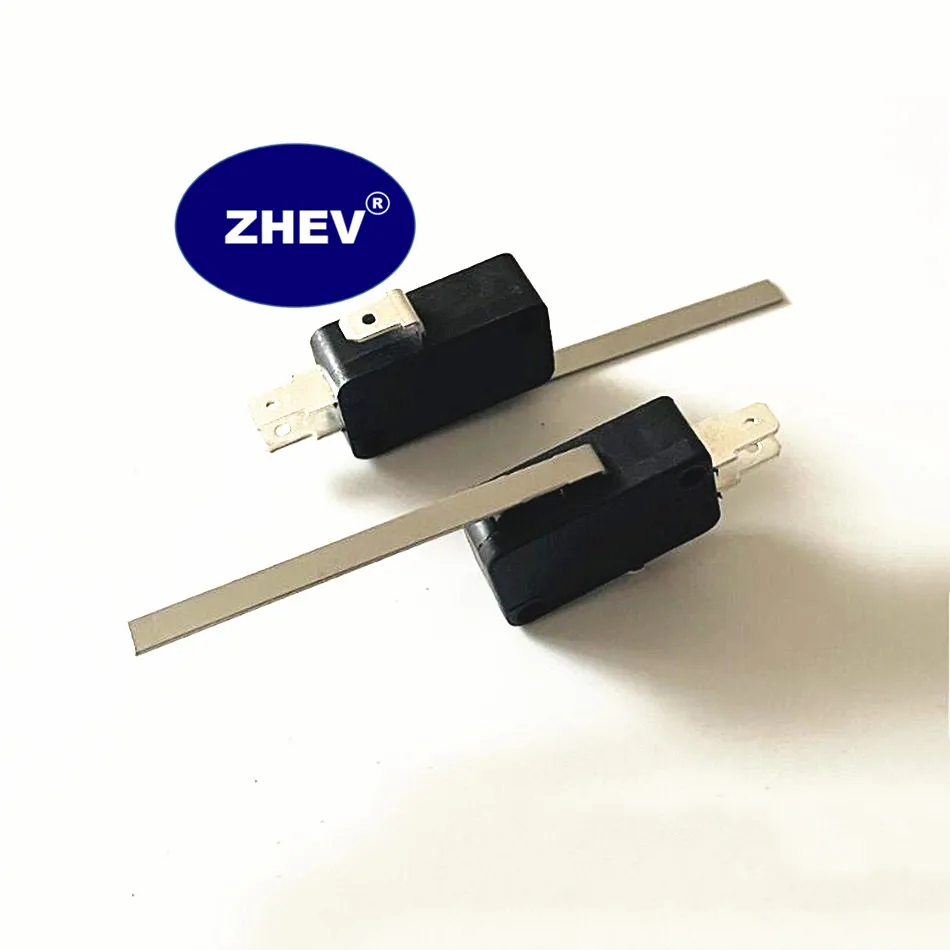 Black V-153-1C25 Micro Switch With 50mm Long Lever 3 Pin Normal Closed Open