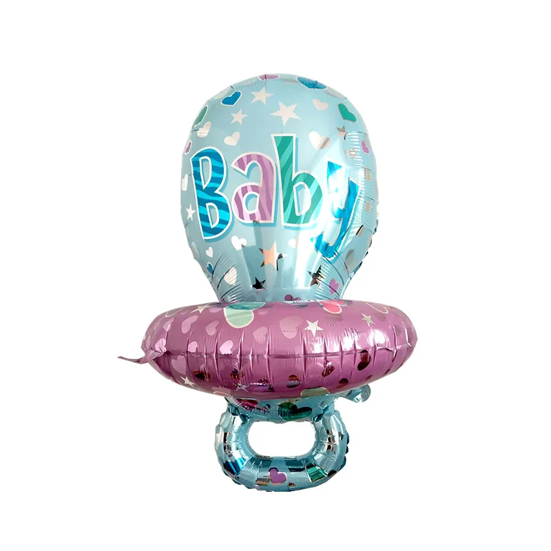 hot sale big baby girl boy shower foil balloon Baby bottles pacifiers shape foil balloon for baby birthday balloon