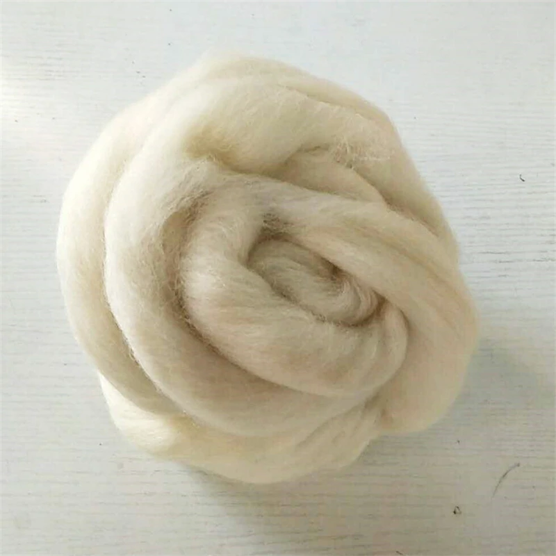 Factory direct sale pure natural wool spinning 100% wool roving tops spot cashmere wool tops for spinning yarn
