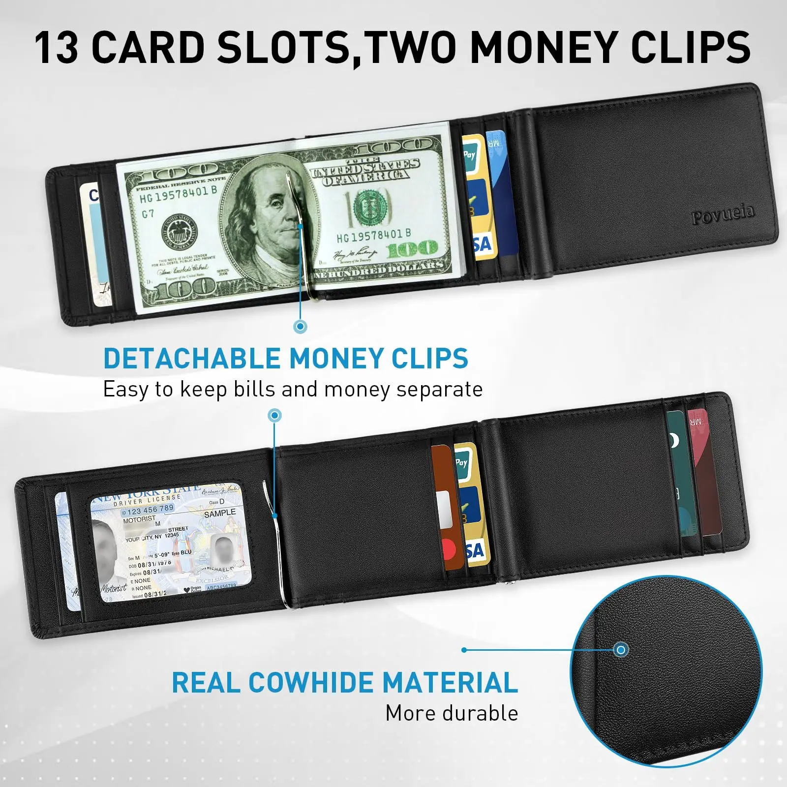 New Arrival Well Price Id Card Holder Front Pocket Minimalist Leather Slim Wallet RFID Blocking for men Travel