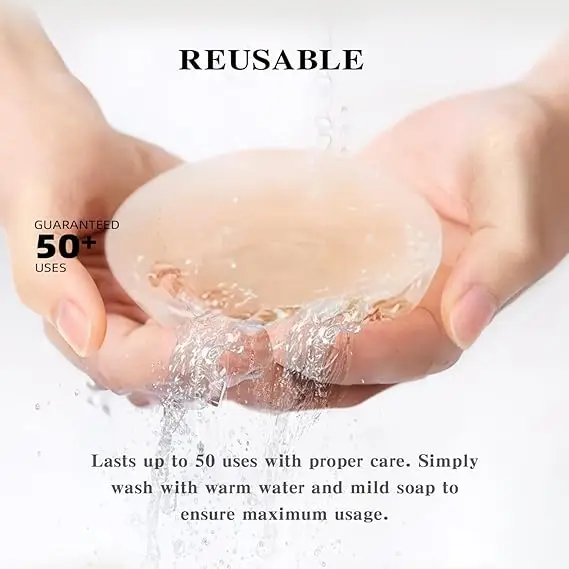 Wholesales Self-Owned Mold Adhesive Reusable Women Thin Silicone Seamless Nipple Cover Pasties Invisible Push UP Strapless Bra