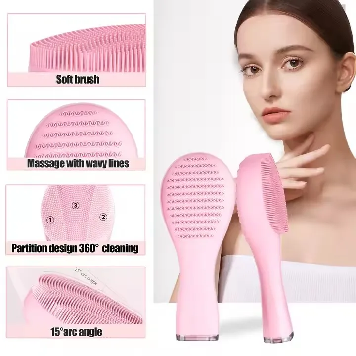 New beauty device facial massager Face Wash Machine Sonic Vibrating Silicone Facial Cleansing Brush face scrubber