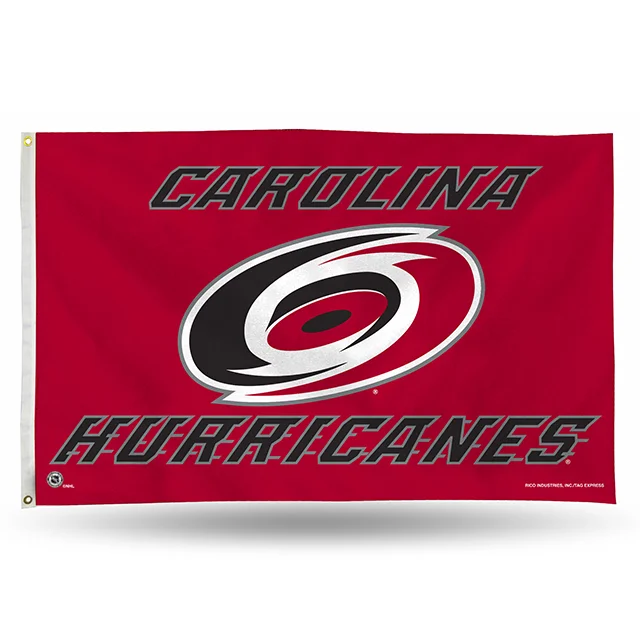 NHL Teams China Factories Wholesale 3X5ft Double Sided Printed Flag Outdoor Tampa Carolina Hurricanes Flag With 2 Grommets