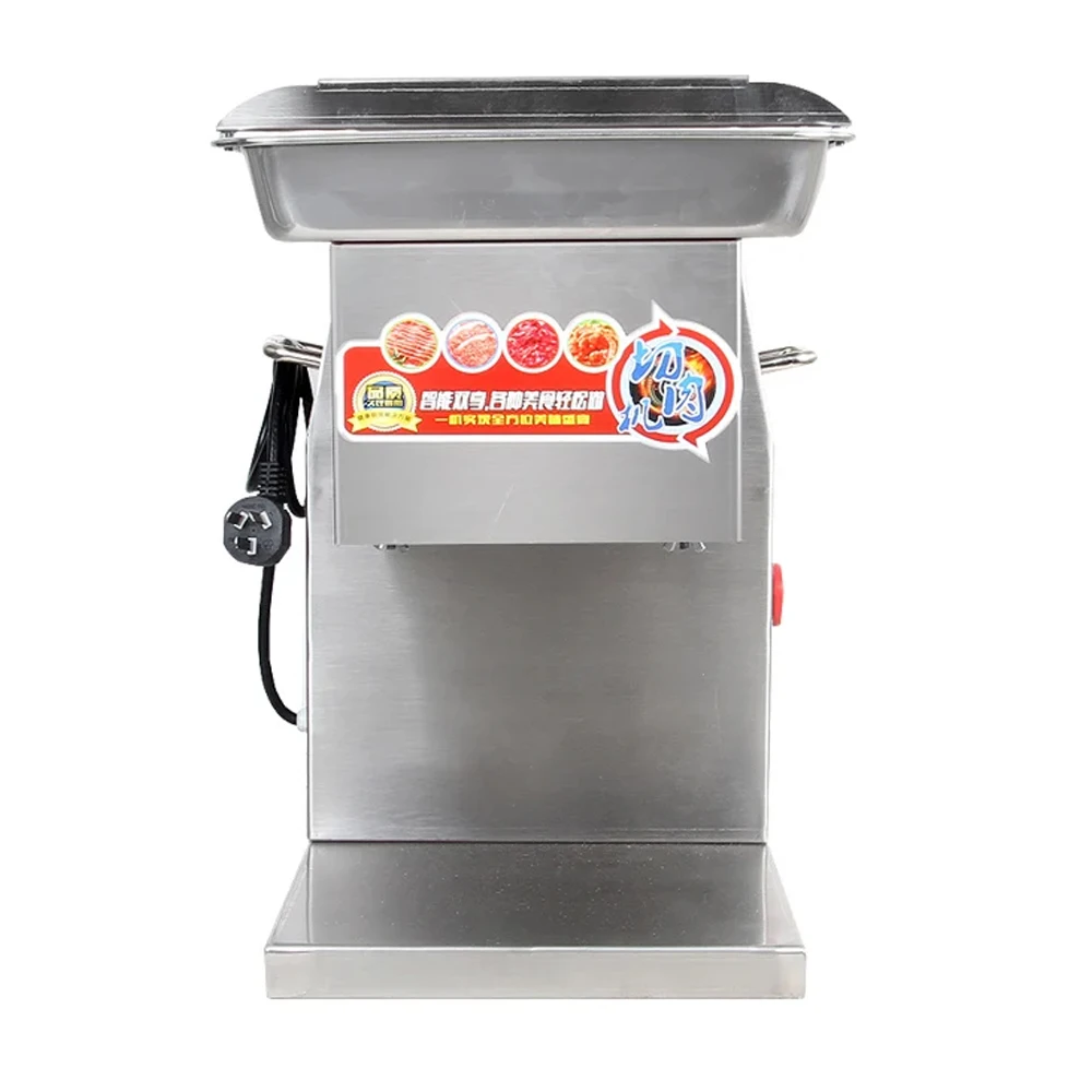 XEOLEO Commercial Meat Slicer 250KG/H Electric Meat Cutter 2.5/3/4/5/6/7/8mm Adjustable Stainless Steel Automatic Slice Machine