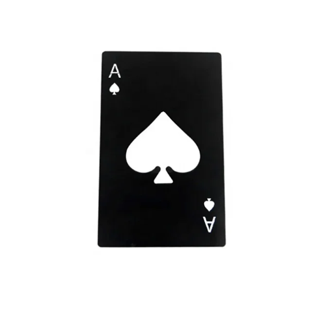 New Style Poker Playing Card Ace Of Spades Bar Tool Soda Beer Bottle Opener Poker Card Ace Bottle Opener Gift