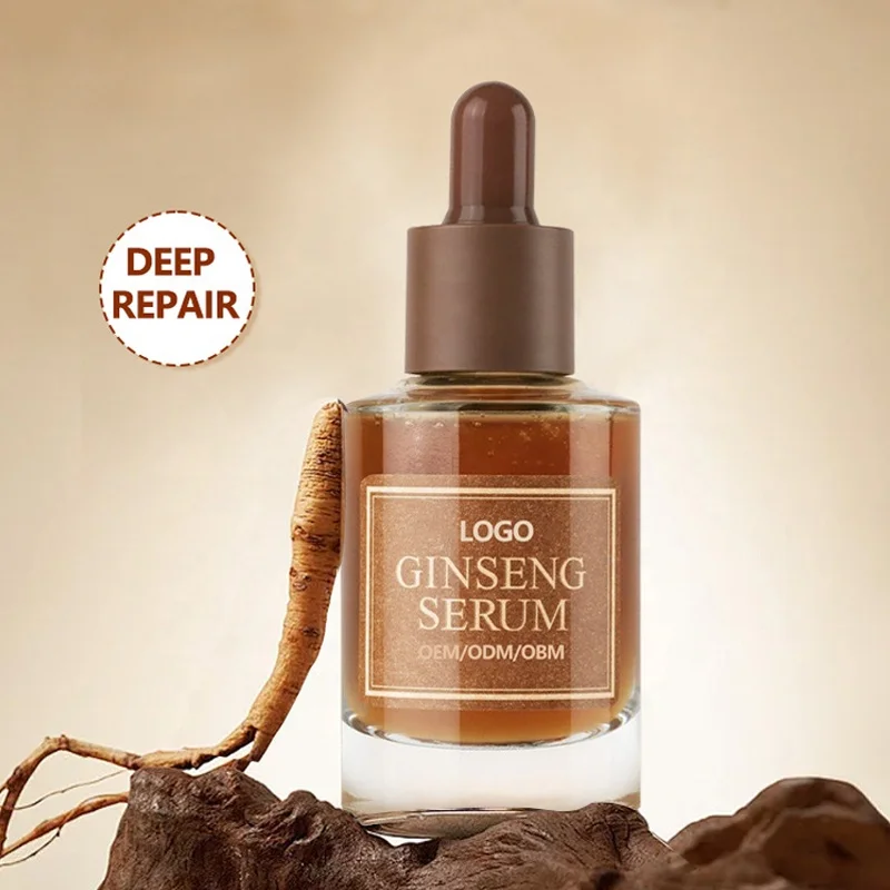 Manufacturer Custom 30ML Skin Care Beauty Product Repairing Moisturizing Anti-aging Anti Wrinkle Ginseng Serum for face