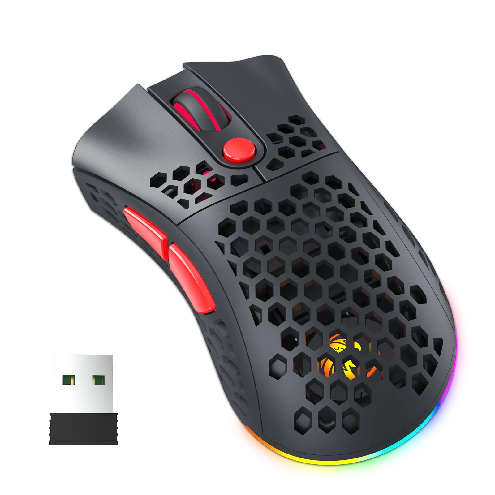 Топ серии Сверхлегкий RGB подсветкой макро программное обеспечение оптический PixArt3325 USB беспроводной Вафельная Ткань компьютерная мышь для смелых геймеров