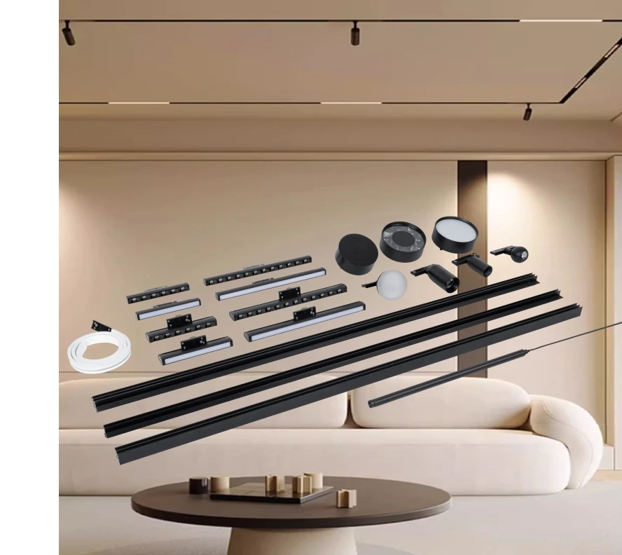 Ультра-узкий светодиодный Трековый светильник DC48V Для Гостиной 4000K алюминиевый корпус потолочный очень узкий