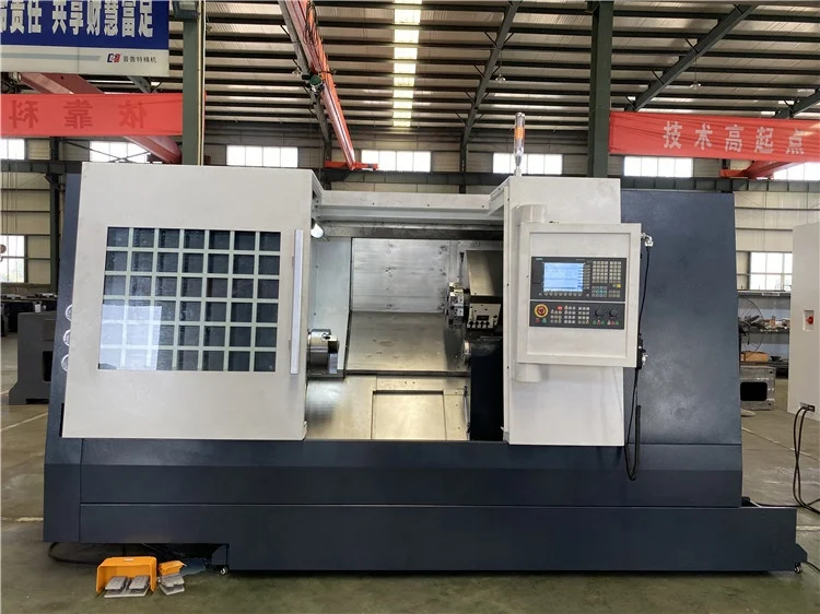 Tck36a High Rigidity Cast Iron Cnc Lathe Slant Bed And Linear Guide Tck36a