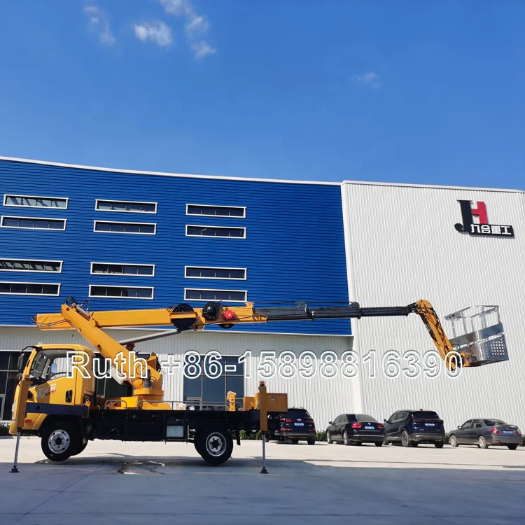 China hydraulic platform lift factory JIUHE aerial work platform  21m 23m 25m 29m 38m 45m high-altitude operation trucks