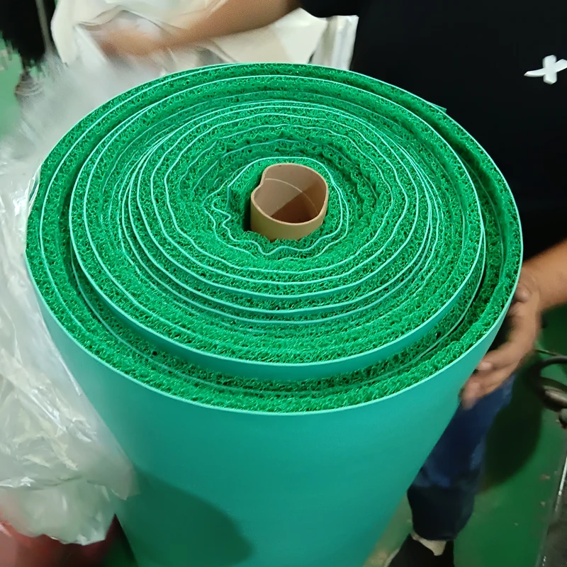 Hot Selling Pvc Spaghetti Roll Noodle Mat With Foam Backing