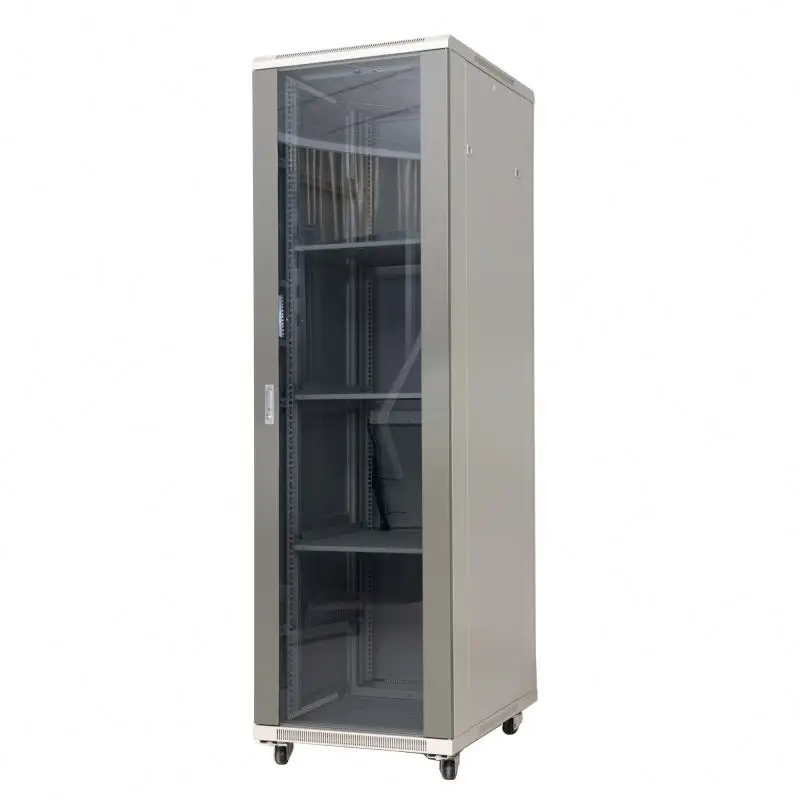 Wholesale 600 Wide Glass Door 42U Floor Standing Network Rack server Cabinet