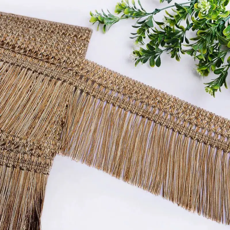 2024 Factory Direct Hot Sales  Purple Polyester Long Chainette  Trims Fringe For  Sewing Curtain Woven Clothing Accessories