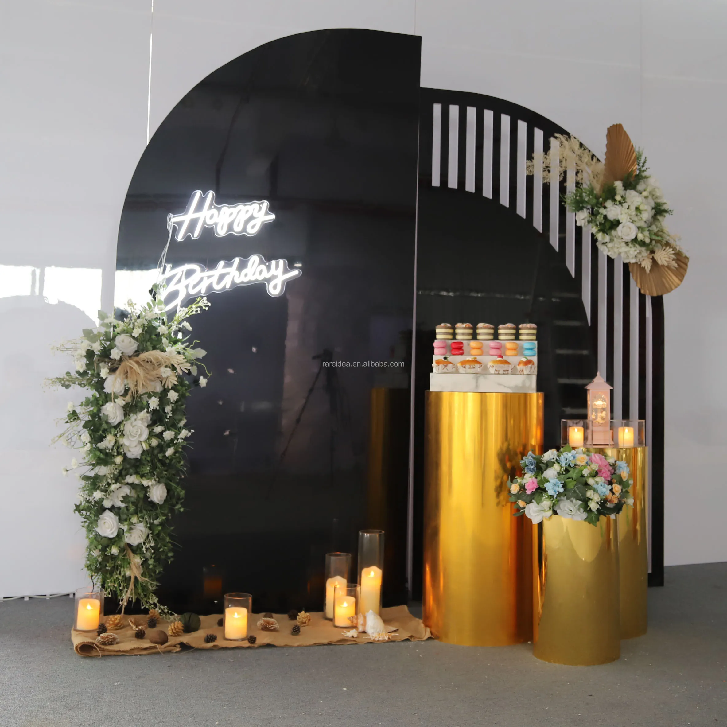 Black New Party Panels Backdrops Bridal Wedding Birthday Party Props New Decor Backdrop