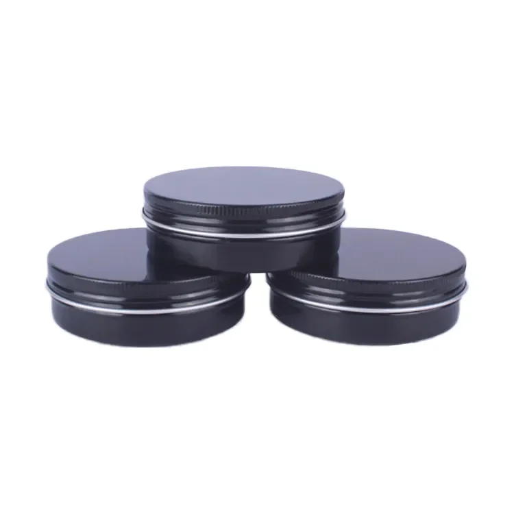 Custom Portable 60Ml Travel Outdoor Aluminum Empty Cosmetic Packing Jar Metal Aluminum Can Spiral Wax Cream Cosmetic Tin Can