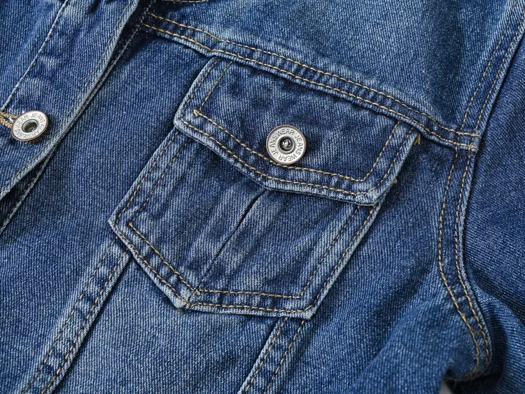 Hot Sell New Denim Jacket For Women Plus Size 6x Custom Crew Neck Long Sleeve Jacket Women High Quality Jeans Denim Jacket