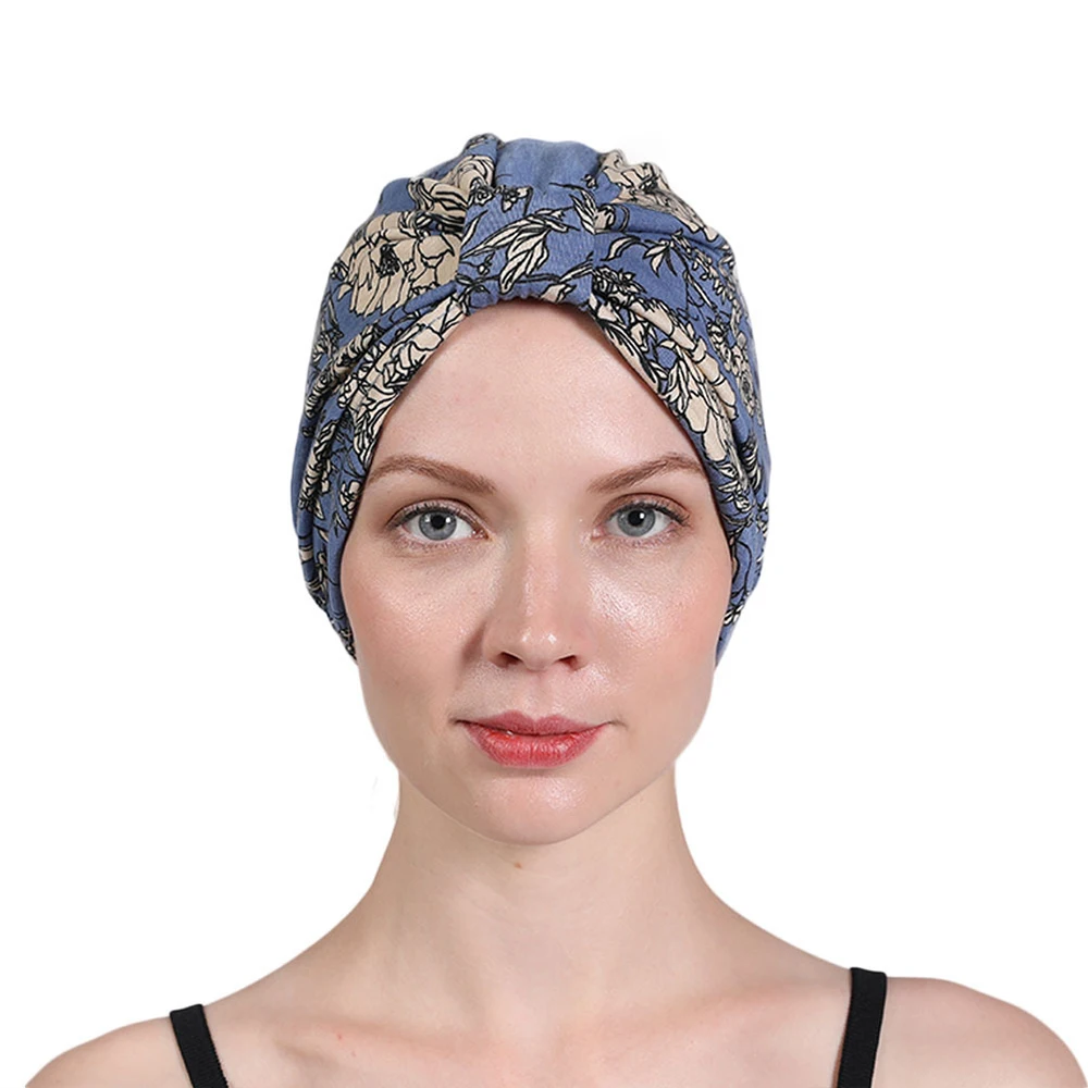 Custom Jacquard Beanie Satin Inner Double Layer Warm Headscarf Hat Turban for Womens