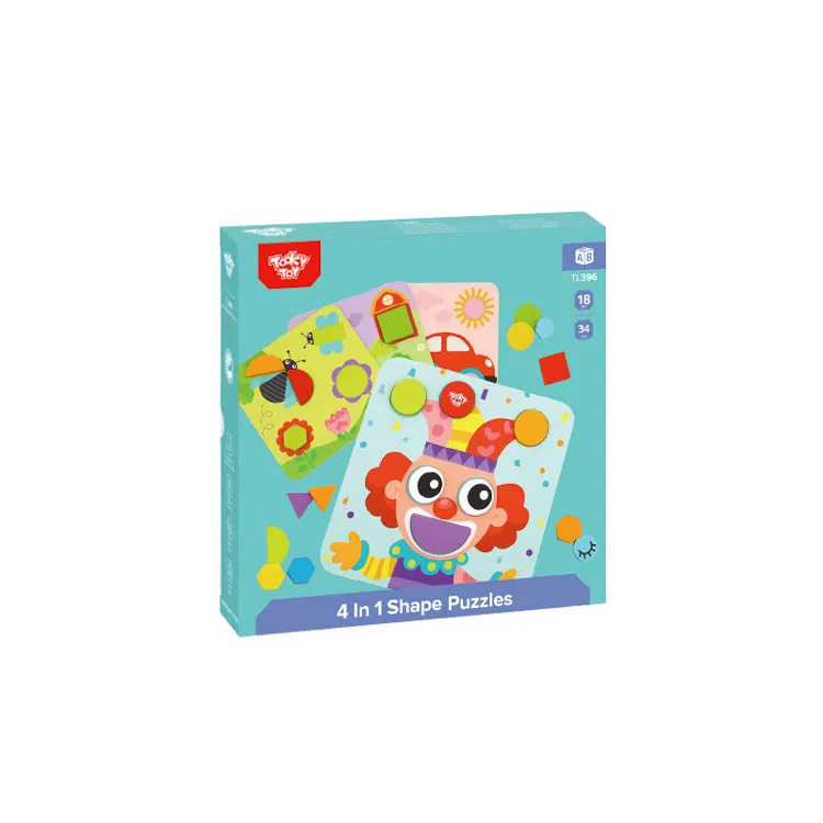  TOOKY игрушка 2020 новая деревянная 4 в 1 пазл Божья коровка Клоун форме для