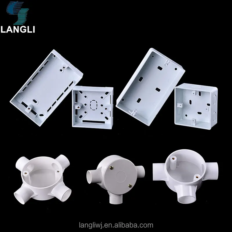 3x3 Tee Fittings Round Junction PVC Cable Plastic Flexible Connector Electrical Conduit Box